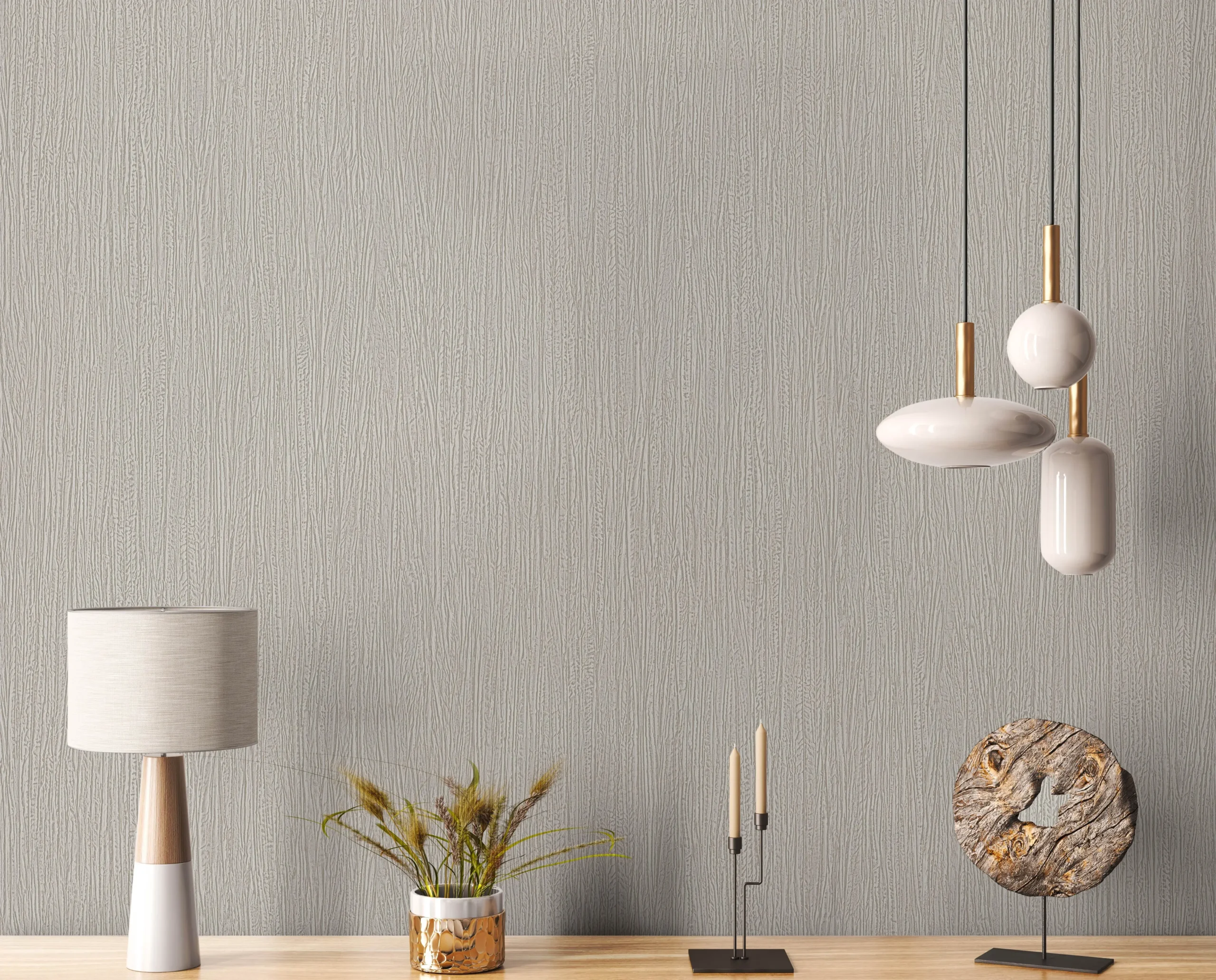 Gray Embossed Wallpaper – Glittering Accents (24111-3)